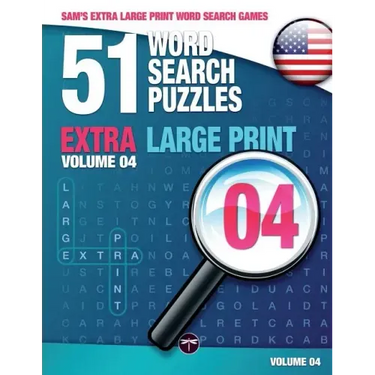 Sam's Extra Large-Print Word Search Games: 51 Word Search Puzzles, Volume 4: Brain-stimulating puzzle activities for many hours of entertainment