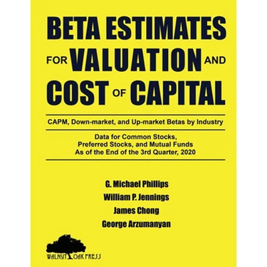 Beta Estimates for Valuation and Cost of Capital, As of the End of the 3rd Quarter, 2020