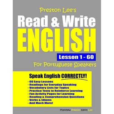 Preston Lee's Read & Write English Lesson 1 - 60 For Portuguese Speakers