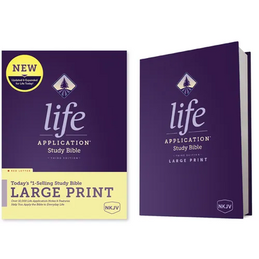 NKJV Life Application Study Bible, Third Edition, Large Print (Hardcover, Red Letter)