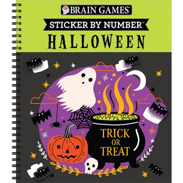 Brain Games - Sticker by Number: Halloween (Trick or Treat Cover): Volume 2