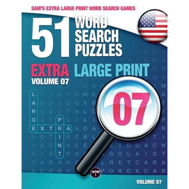 Sam's Extra Large Print Word Search Games - 51 Word Search Puzzles, Volume 7: Brain-stimulating puzzle activities for many hours of entertainment