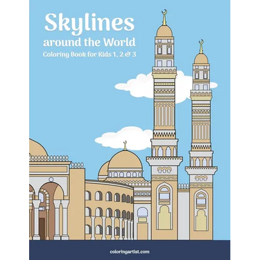 Skylines around the World Coloring Book for Kids 1, 2 & 3