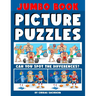 Jumbo Book of Picture Puzzles: Picture Puzzle Spot the Differences Book for Kids & Adults, 50 Beautiful Cartoon Puzzles of Artworks with Solution - FR