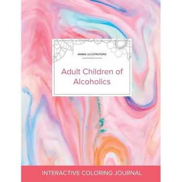 Adult Coloring Journal: Adult Children of Alcoholics (Animal Illustrations, Bubblegum)