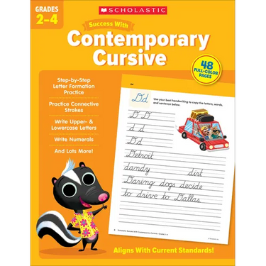 Scholastic Success with Contemporary Cursive Grades 2-4 Workbook