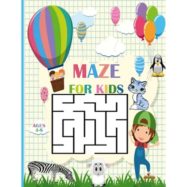 Mazes For Kids Ages 4-8: fun maze activity book for kids, kindergraten ages 4-6,6-8 - 3 Difficulty levels of learning activities, workbook for