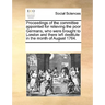 Proceedings of the Committee Appointed for Relieving the Poor Germans, Who Were Brought to London and There Left Destitute in the Month of August 1764