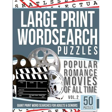 Large Print Wordsearches Puzzles Popular Romance Movies of All Time v.2: Giant Print Word Searches for Adults & Seniors