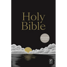 NLT Holy Bible, Black Hardback, Gold and Silver Foiled Sunset Illustration, British Text, NLT New Living Translation, Hardback, Standard Size