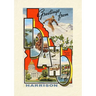 Vintage Lined Notebook Greetings from Harrison