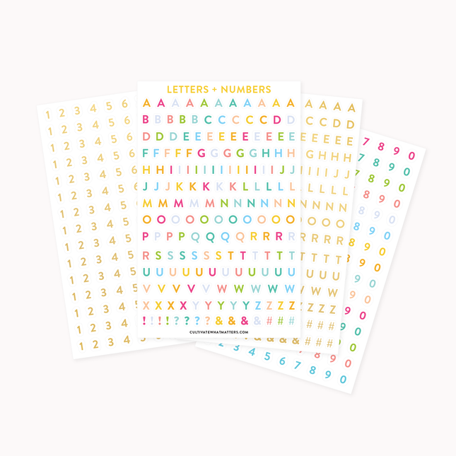 Letters & Numbers Sticker Pack by Cultivate
