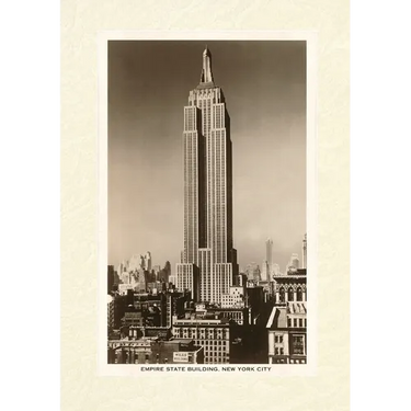 Vintage Lined Notebook Empire State Building, New York City