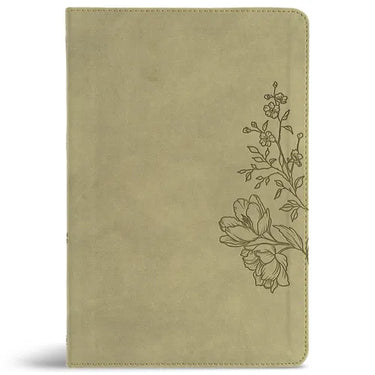 CSB Large Print Thinline Bible, Digital Study Edition, Sage Suedesoft Leathertouch