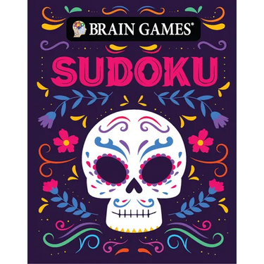 Brain Games - Take-Along - Sudoku (Sugar Skull Design - Day of the Dead and Halloween)