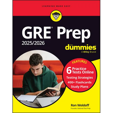 GRE Prep 2025/2026 for Dummies: Book + 6 Practice Tests + 400 Flashcards Online