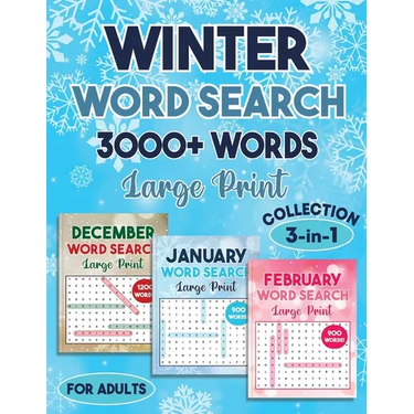 Winter Word Search 3000 + Words Puzzle Book Large Print