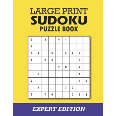 Large Print Sudoku Expert Edition: Difficult Sudoku Book For Seniors, Adults, Teens and Womens