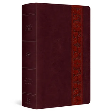 ESV Large Print Personal Size Bible, Red Letter (Trutone, Mahogany, Trellis Design)
