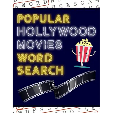 Popular Hollywood Movies Word Search: 50+ Film Puzzles With Movie Pictures Have Fun Solving These Large-Print Word Find Puzzles!
