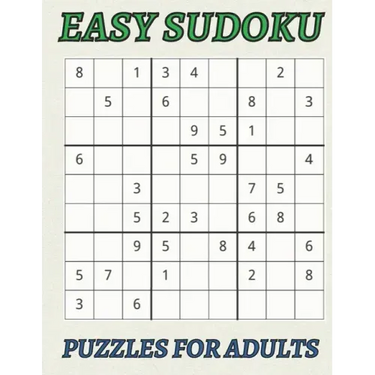 Easy Sudoku Puzzles for Adults: Large-print easy sudoku puzzles for adults puzzle book with 50 games to enjoy