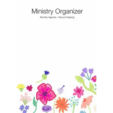 Jehovah's Witnesses Ministry Organizer, Month at a Glance Agenda + Records + Notes