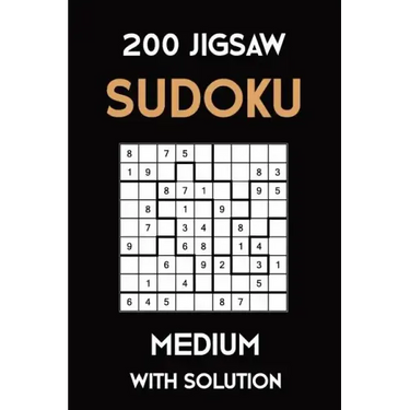 200 Jigsaw Sudoku Medium With Solution: Puzzle Book,9x9, 2 puzzles per page