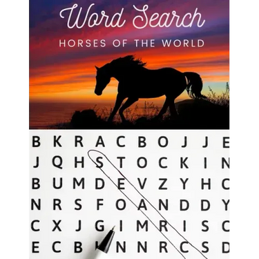 Word Search: Horses of the World: Large Print Word Search Puzzle Book for Equine Enthusiasts