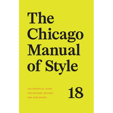The Chicago Manual of Style, 18th Edition