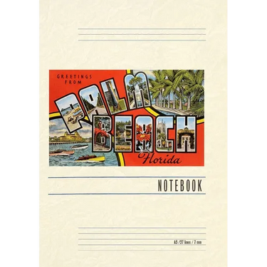 Vintage Lined Notebook Greetings from Palm Beach, Florida