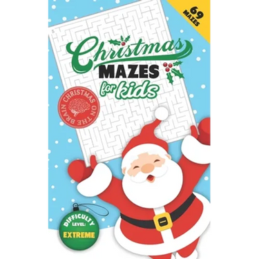 Christmas Mazes for Kids 69 Mazes Difficulty Level Extreme: Fun Maze Puzzle Activity Game Books for Children - Holiday Stocking Stuffer Gift Idea - Sa