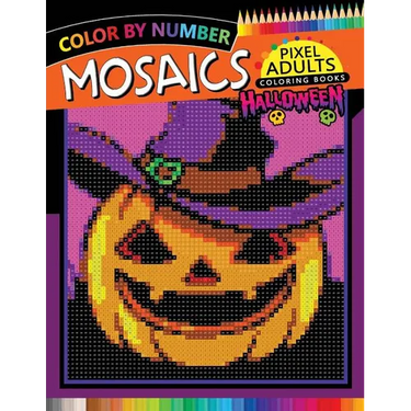 Halloween Mosaics Pixel Adults Coloring Books: Color by Number
