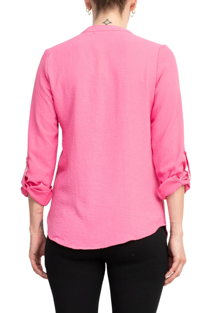 Notations Ruffled Colored Blouse by Curated Brands