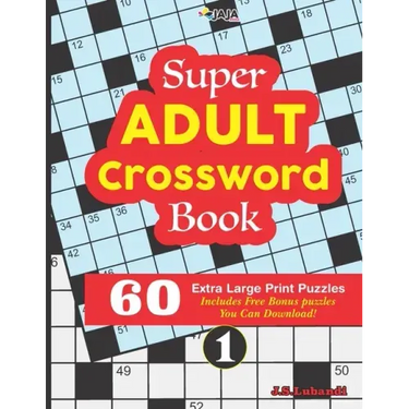 Super ADULT Crossword Book 60 Extra Large Print Easy Puzzles.