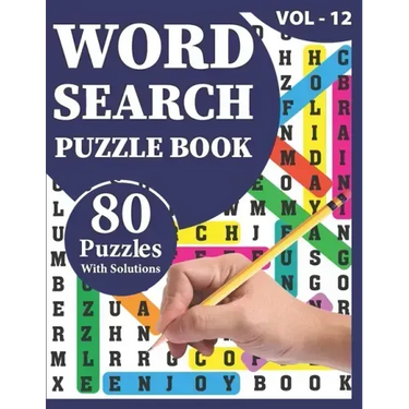 Word Search Puzzle Book: 80 Large Print Awesome Adults And Seniors Word Search Brain Games Logic Puzzles Including Solutions For Travel Time Enjoyment