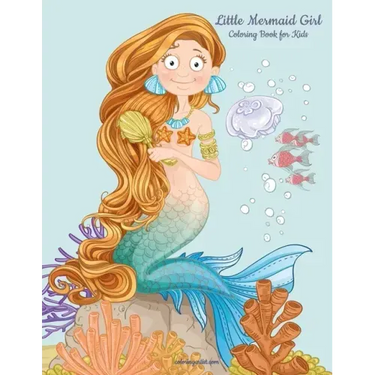 Little Mermaid Girl Coloring Book for Kids