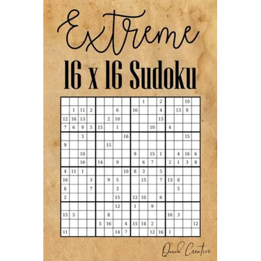 Extreme 16 x 16 Sudoku: Mega Sudoku featuring 55 HARD Sudoku Puzzles and Solutions
