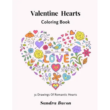 Valentine Hearts Coloring Book