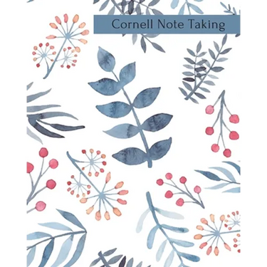 Cornell Note Taking: Floral Note Taking System Book For Students