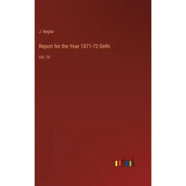 Report for the Year 1871-72 Delhi: Vol. IV
