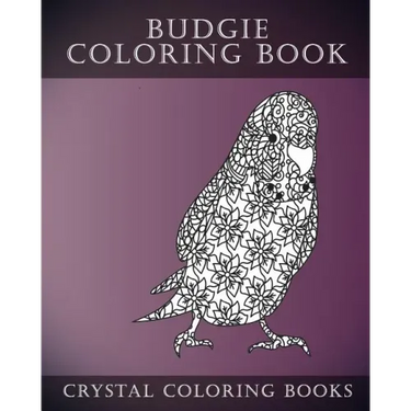 Budgie Coloring Book For Adults: 30 Hand drawn Doodle and Folk Art Style Budgerigar Coloring Pages.