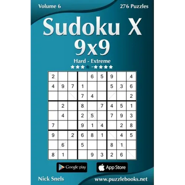 Sudoku X 9x9 - Hard to Extreme - Volume 6 - 276 Puzzles