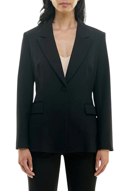 Nicole Miller Lace Blazer - Very Black by Curated Brands