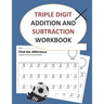 triple digit addition and subtraction workbook