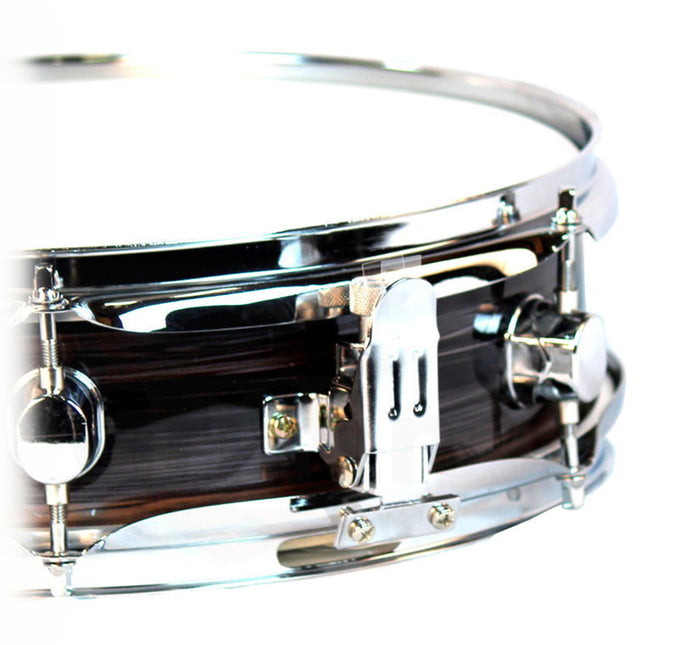 Piccolo Snare Drum 13" x 3.5" by GRIFFIN - 100% Poplar Shell Zebra Wood Finish & Coated Drum Head by GeekStands.com