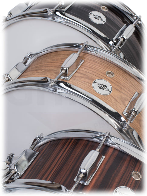 GRIFFIN Snare Drum - Poplar Wood Shell 14" x 5.5" with Black PVC & Coated Head - Acoustic Marching by GeekStands.com