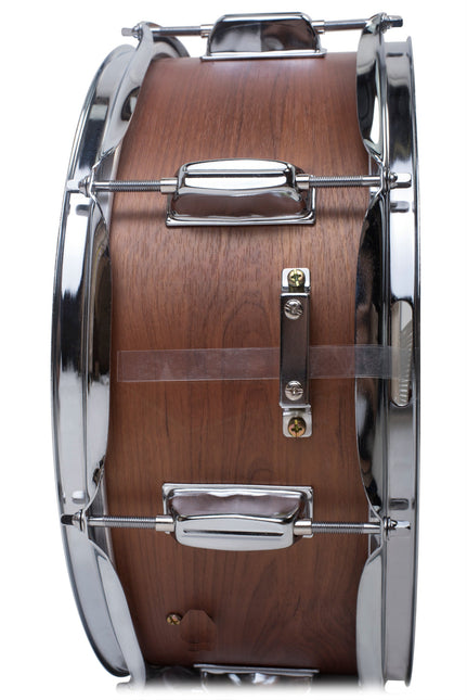 GRIFFIN Snare Drum - Poplar Wood Shell 14" x 5.5" with Flat Hickory PVC - 8 Metal Tuning Lugs by GeekStands.com