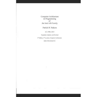 Computer Architecture & Programming of the Intel X86 Family