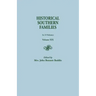Historical Southern Families. in 23 Volumes. Volume XIX