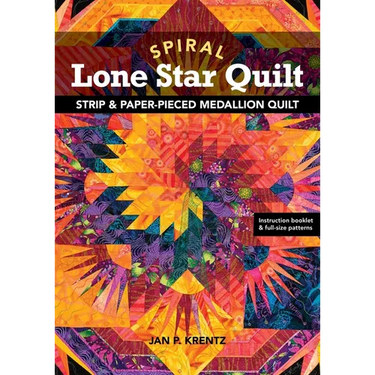 Spiral Lone Star Quilt: Strip & Paper-Pieced Medallion Quilt